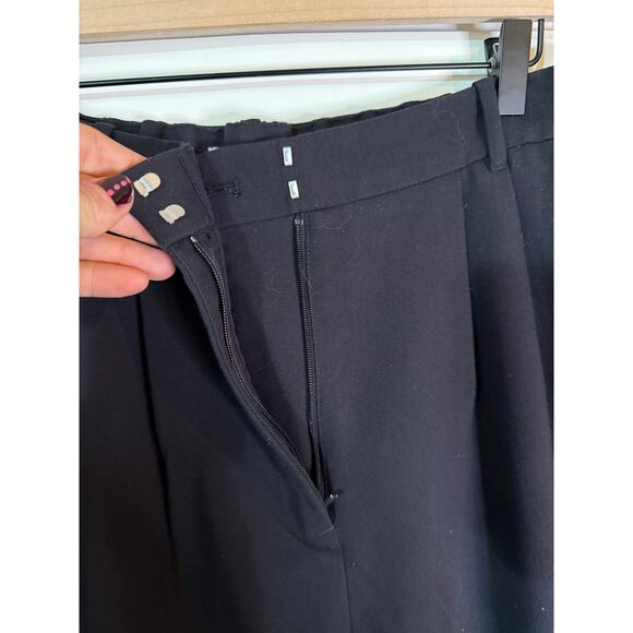 Abercrombie and Fitch A&F Sloane Tailored Wide Leg Pant in black size 12L/ 31 - Picture 6 of 11